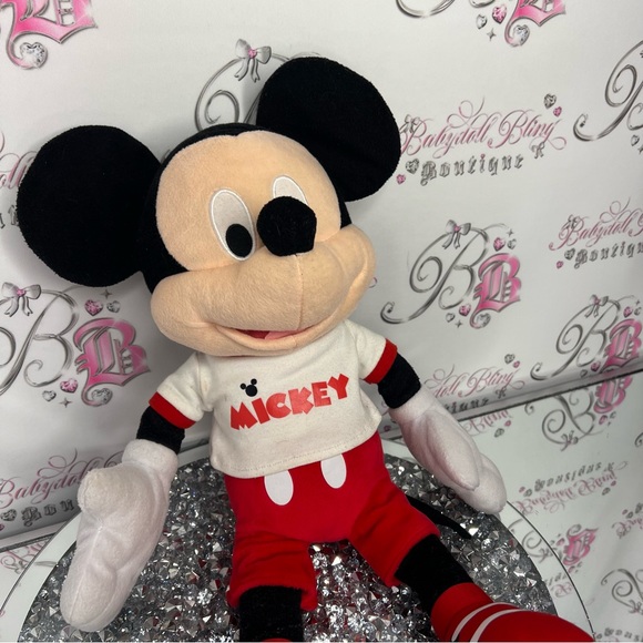 Disney Mickey Mouse plush stuffed toy classic red Tshirt shoes stuffed animal - Picture 3 of 6